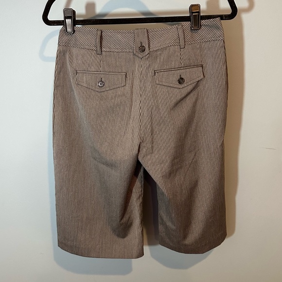 Worthington Modern Fit Grey Striped Formal/Work Board Shorts - Picture 2 of 10